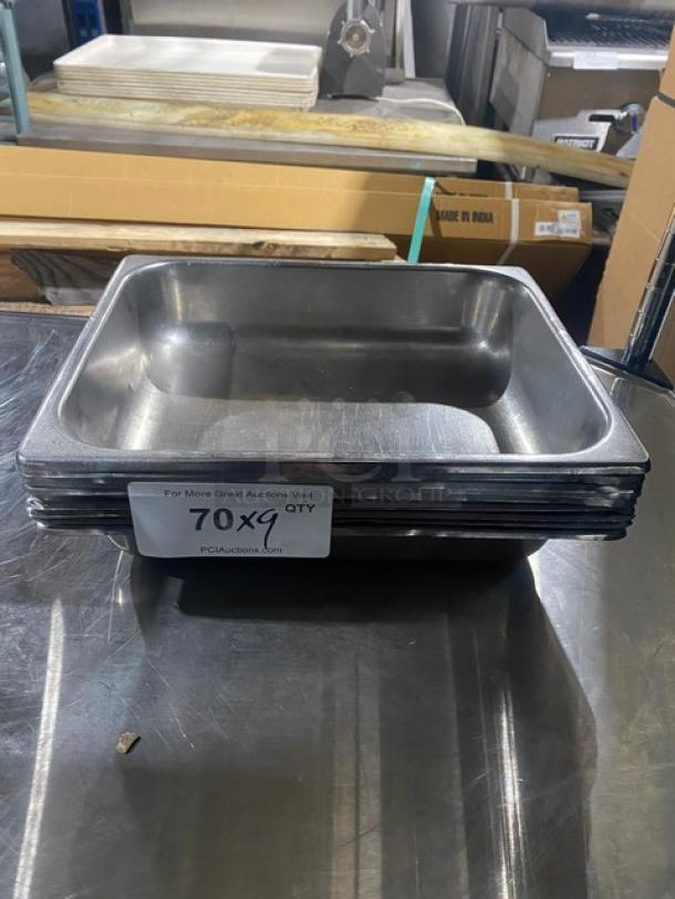 Commercial Stainless Steel Hotel/Steamtable Pans! 9X Your Bid! - Image 1 of 7