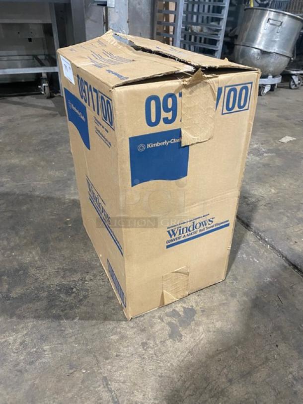 NEW! Kimberly-Clark Commercial Pearl White Windows Convert-A-Matic Roll Towel Dispenser! With Mounting Kit! Model: 0971700! - Image 2 of 8