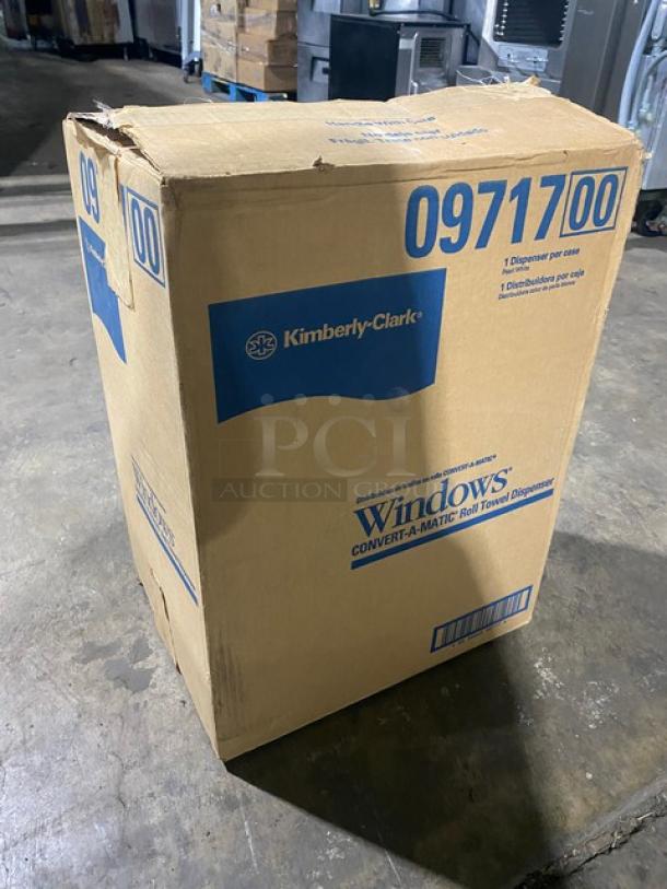 NEW! Kimberly-Clark Commercial Pearl White Windows Convert-A-Matic Roll Towel Dispenser! With Mounting Kit! Model: 0971700! - Image 3 of 8