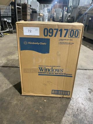 NEW! Kimberly-Clark Commercial Pearl White Windows Convert-A-Matic Roll Towel Dispenser! With Mounting Kit! Model: 0971700!