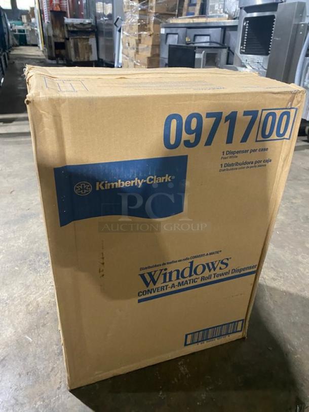 NEW! Kimberly-Clark Commercial Pearl White Windows Convert-A-Matic Roll Towel Dispenser! With Mounting Kit! Model: 0971700! - Image 3 of 9