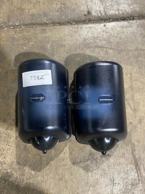 Vondrehle Commercial Black Mini Center-Pull Paper Towel Dispensers! Model: 2644! 2X Your Bid! - Image 1 of 8