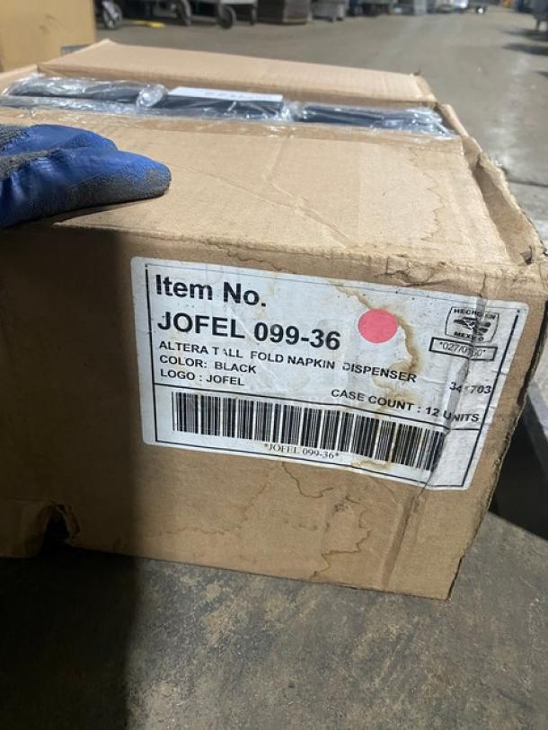 NEW! Jofel Commercial Black Counter/Tabletop Tall-Fold Napkin Dispensers! Model: 099-36! 12X Your Bid! - Image 2 of 6