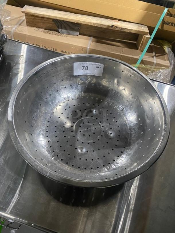 Commercial Stainless Steel Heavy Duty Perforated Strainer! - Image 1 of 5