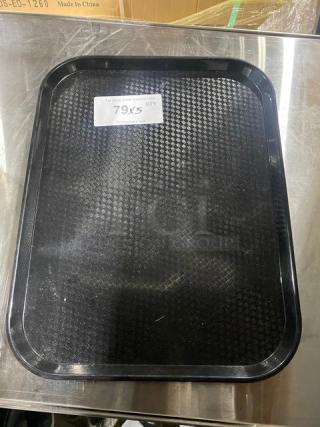 Cambro Commercial Black Rectangular Fast Food/Cafeteria Serving Trays! Model: 1418FF! 5X Your Bid!