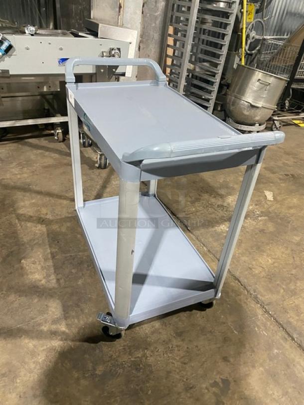 Choice Equipment Commercial Gray 2-Tier Utility/Bussing Pushcart! With Casters! - Image 2 of 9