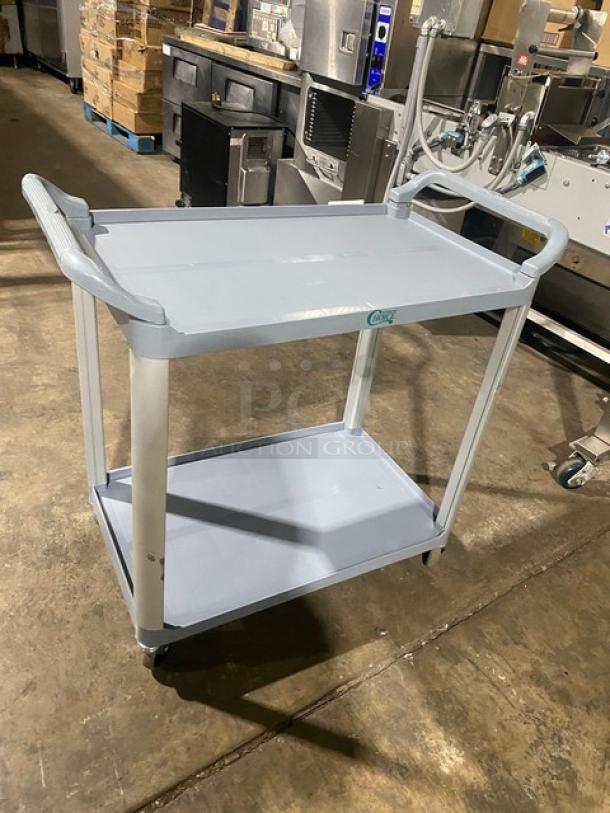 Choice Equipment Commercial Gray 2-Tier Utility/Bussing Pushcart! With Casters! - Image 3 of 9