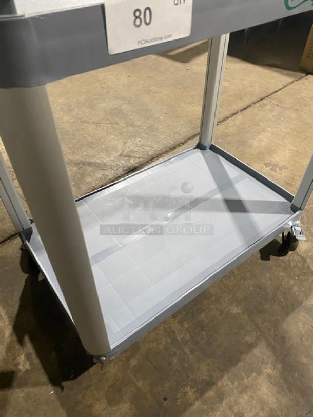 Choice Equipment Commercial Gray 2-Tier Utility/Bussing Pushcart! With Casters! - Image 6 of 9
