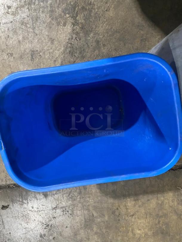 Commercial Gray Rectangular Trash/Waste Disposal Bin! With Commercial Blue Mini Recycle Bin! 2X Your Bid! - Image 6 of 7