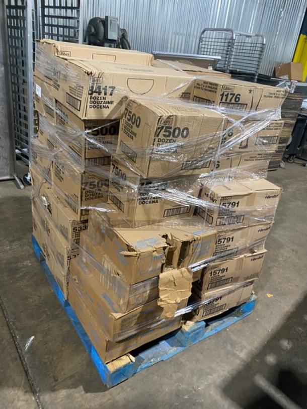 BRAND NEW! Mixed Pallet! Libbey Sportsware Collection Commercial Clear 16 Oz. Baseball Style Mixing Glasses! Model: 5332! With Libbey Sportsware Collection Commercial Clear 16 Oz. Golf Style Mixing Glasses! Model: 5330! With Libbey Grande Collection 17 Oz. Fiesta Margarita Glasses! Model: 8417! With Libbey Vina Collection Commercial Clear 8 Oz. Flute Glasses! Model: 7500! With Libbey Commercial Clear Heat-Treated 9 Oz. Hourglass Style Pilsner Glasses! Model: 1176! With Libbey DuraTuff Collection Commercial Clear 20 Oz. Stacking Mixing Glasses! Model: 15791! With Libbey Commercial Clear Heat Treated 14 Oz. Lemonade Glasses! Model: 603! & More! ALL NEW IN THE BOX! 40X Your Bid! - Image 2 of 11