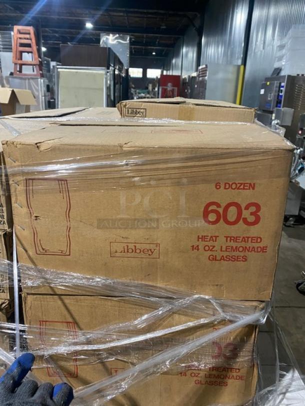 BRAND NEW! Mixed Pallet! Libbey Sportsware Collection Commercial Clear 16 Oz. Baseball Style Mixing Glasses! Model: 5332! With Libbey Sportsware Collection Commercial Clear 16 Oz. Golf Style Mixing Glasses! Model: 5330! With Libbey Grande Collection 17 Oz. Fiesta Margarita Glasses! Model: 8417! With Libbey Vina Collection Commercial Clear 8 Oz. Flute Glasses! Model: 7500! With Libbey Commercial Clear Heat-Treated 9 Oz. Hourglass Style Pilsner Glasses! Model: 1176! With Libbey DuraTuff Collection Commercial Clear 20 Oz. Stacking Mixing Glasses! Model: 15791! With Libbey Commercial Clear Heat Treated 14 Oz. Lemonade Glasses! Model: 603! & More! ALL NEW IN THE BOX! 40X Your Bid! - Image 10 of 11