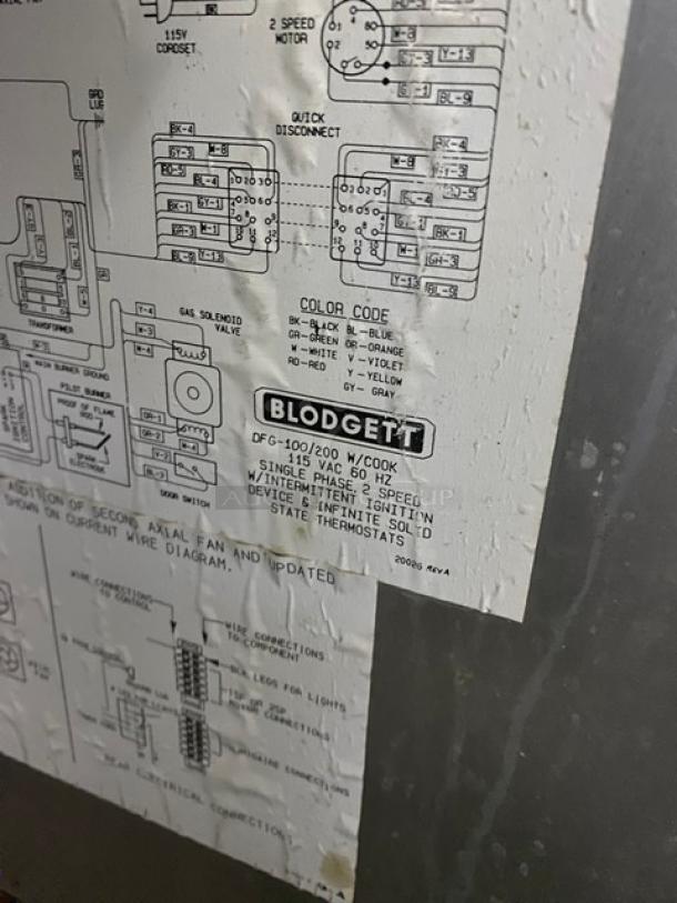 Blodgett Commercial Stainless Steel Natural Gas Powered Double Stacked Dual-Flow Convection Oven! With Thermostatic Controls! With Wired Oven Racks! Model: DFG-100 SN: 010201RA041T/010201RA044B! 115V 1 Phase! On Legs! 2X Your Bid Makes One Unit! - Image 13 of 14