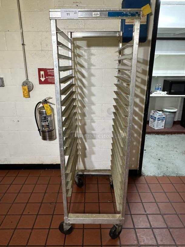 Metal Commercial Pan Transport Rack on Commercial Casters. - Image 1 of 2