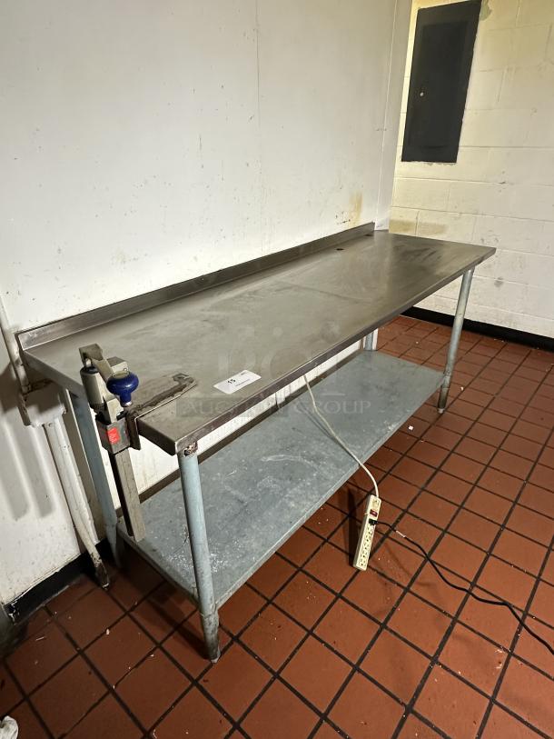 Commercial Stain Steel Utility Table with Bottom Shelf & Can Opener! - Image 1 of 3
