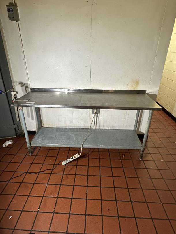 Commercial Stain Steel Utility Table with Bottom Shelf & Can Opener! - Image 2 of 3