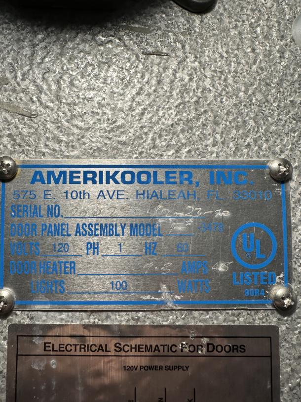 Amerikool Walkin Freezer
Complete Walk-in Coolers With Floors Buyer Must Remove Tested and Working
Optional Dismantling Service $500 separate from your Bid. - Image 5 of 6