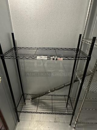 Small 2 Shelf Rack, Adjustable, Black Wire
