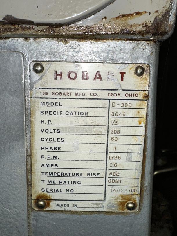 Hobart Mixer D300, Does Not Work - Image 4 of 4