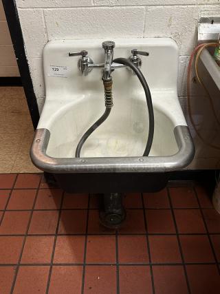 Porcelain Utility Sink with Faucet, Very Heavy!!