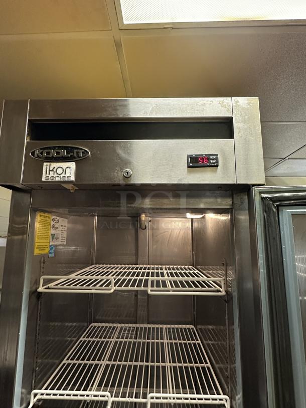 Ikon KB27R Single Door Bottom Mount Refrigerator, on Casters 115 Volt TESTED AND WORKING - Image 3 of 4