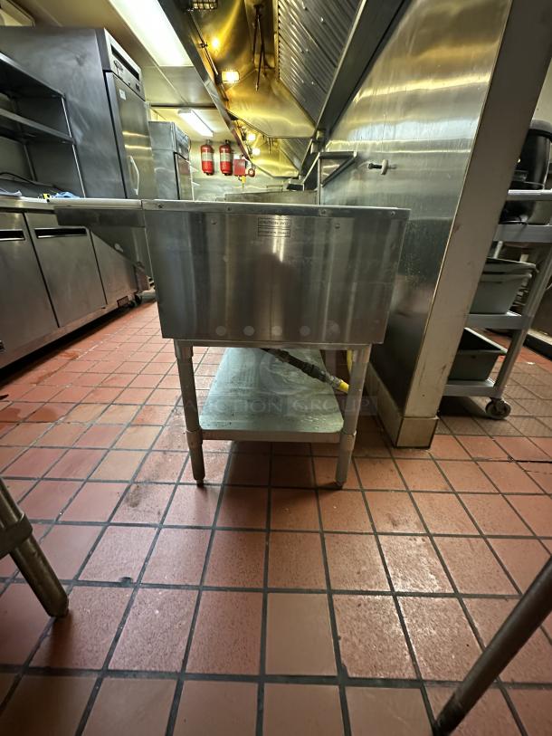 Eagle Natural Gas Four Pan Sealed Well Water Bath Steam Table w/ Cutting Board and Under Shelf. 30,000 BTU - Image 2 of 4