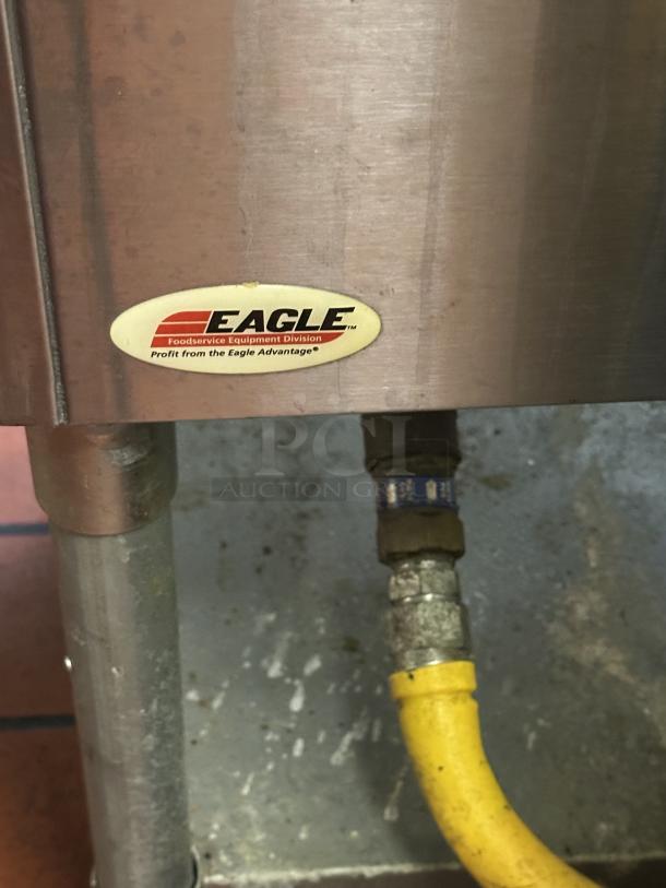 Eagle Natural Gas Four Pan Sealed Well Water Bath Steam Table w/ Cutting Board and Under Shelf. 30,000 BTU - Image 3 of 4