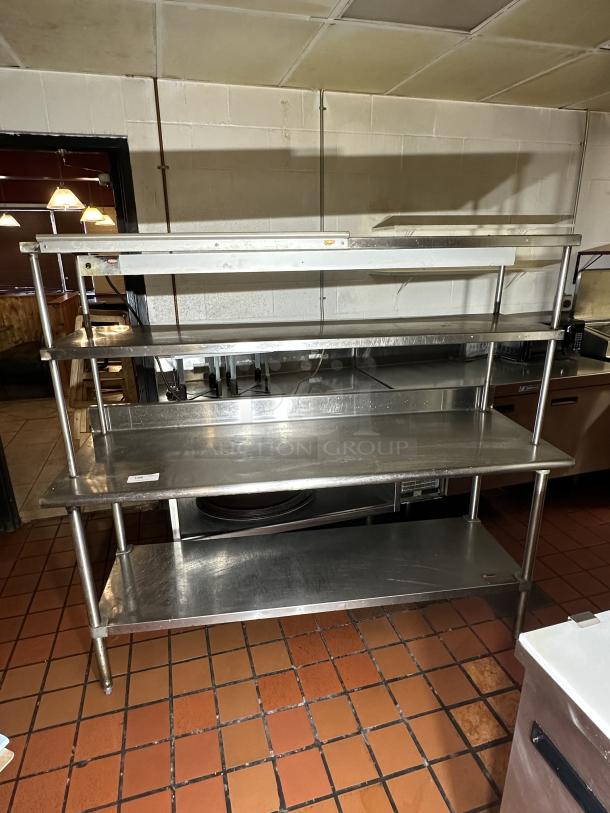 Eagle Stainless Steel Commercial Table w/ Back Splash and Under Shelf. Additional Stainless countertop shelf welded to top. - Image 3 of 3