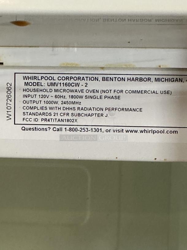 Whirlpool Microwave - Image 3 of 3