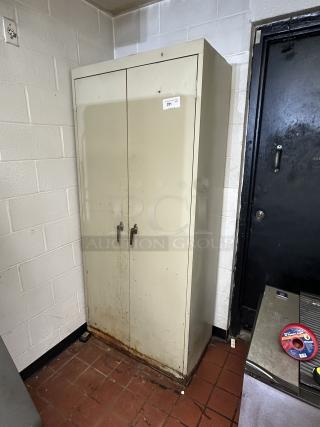 Metal Cabinet, with misc fasteners