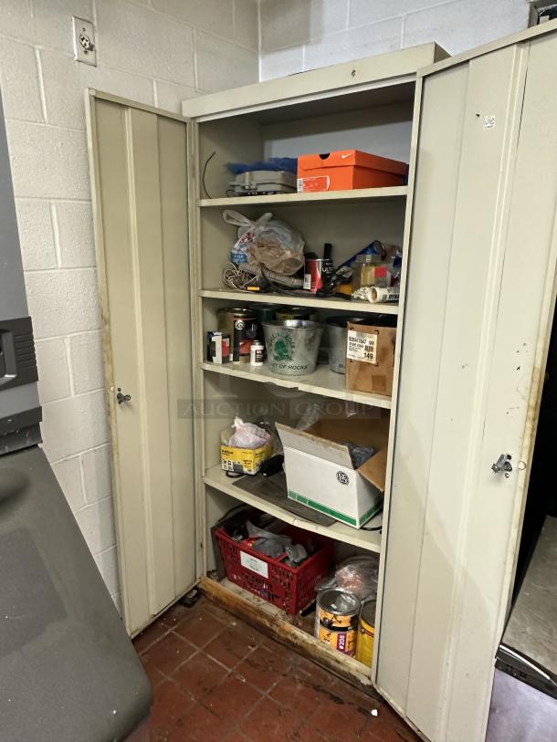 Metal Cabinet, with misc fasteners - Image 2 of 2