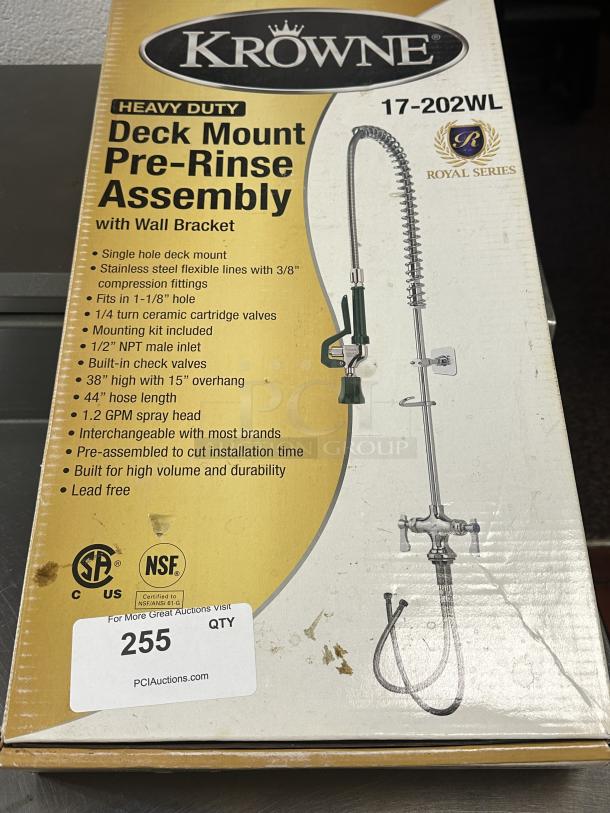 Krowne Heavy Duty Deck Mount Pre-Rinser Assembly, some missing parts - Image 1 of 2