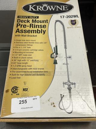 Krowne Heavy Duty Deck Mount Pre-Rinser Assembly, some missing parts