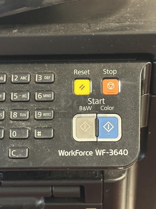 Epson Printer Workforce WF-3640, Powers On - Image 3 of 3