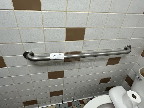 Stainless Steel Handrails Bathroom
(1) 36" in length 2" round
(2) 24" in length 2" round
3xBid - Image 1 of 2