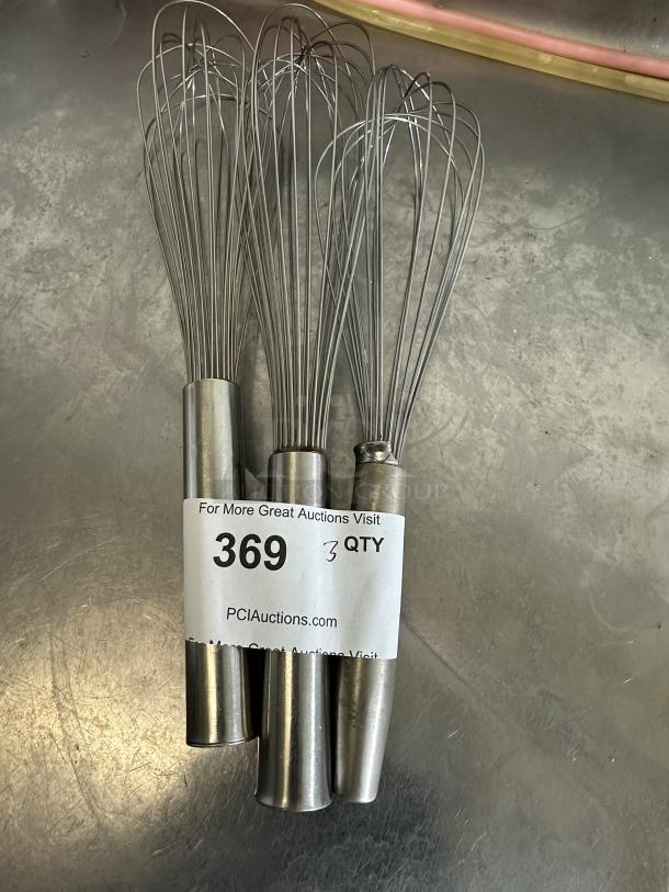 (2) 14" Stainless Steel French Whip / Whisk
(1) 12" Stainless Steel French Whip / Whisk
3x Bid - Image 1 of 1