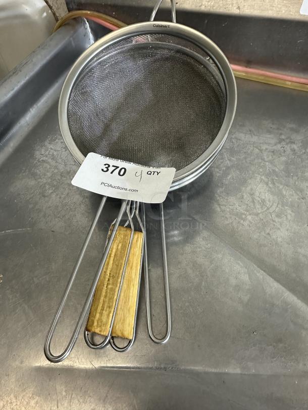 7 3/4" Single Medium Mesh Wire Strainer with 6 1/2" Wood Handle 
4xBid - Image 1 of 1