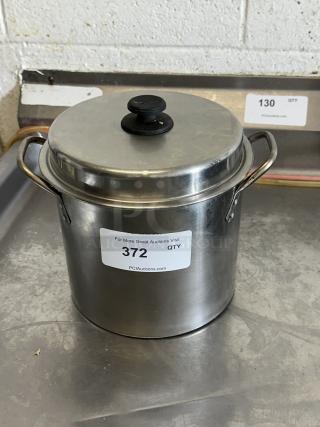 8 Qt. Heavy-Duty Stainless-Steel Aluminum-Clad Stock Pot with Cover