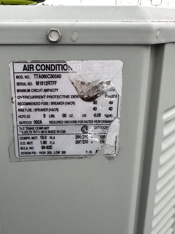 Trane Air Conditioner on Roof BUY MUST REMOVE - Image 2 of 2