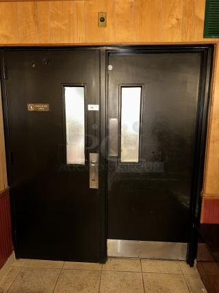 Metal Commercial Swinging Kitchen Doors. BUYER MUST REMOVE. 35x1.5x78. 2 Times Your Bid!