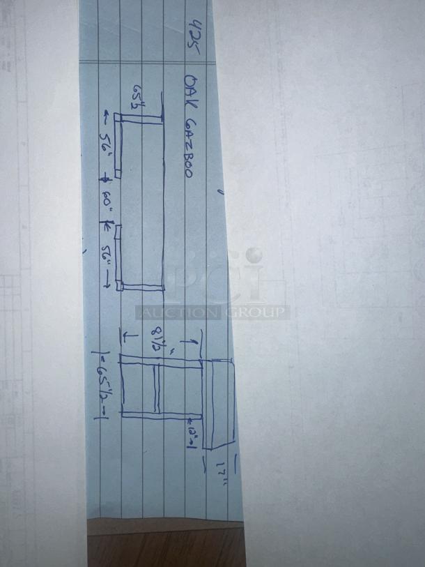 Solid Oak Gazebo Buyer Must Remove Can be taken apart and repurposed - Image 6 of 6