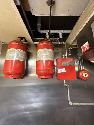 Amerex Fire Suppression Tanks and Control Box. BUYER MUST REMOVE. Fire Suppression System, Mechanical Release
Optional Removal Charge $250 separate from your Bid