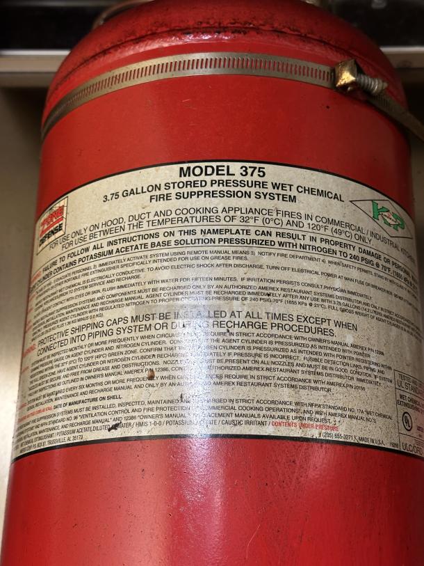 Amerex Fire Suppression Tanks and Control Box. BUYER MUST REMOVE. Fire Suppression System, Mechanical Release
Optional Removal Charge $250 separate from your Bid - Image 3 of 6