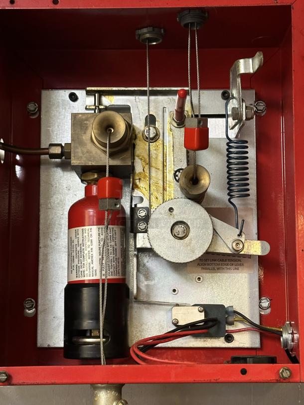 Amerex Fire Suppression Tanks and Control Box. BUYER MUST REMOVE. Fire Suppression System, Mechanical Release
Optional Removal Charge $250 separate from your Bid - Image 5 of 6