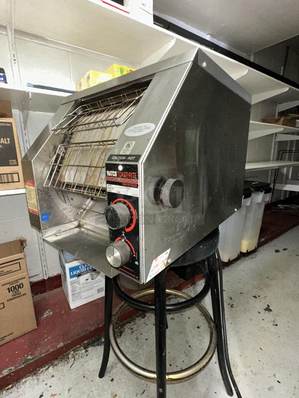 Hatco Toast-Qwik Series Commercial Stainless Steel Electric Powered Countertop Conveyor Toaster! Model: TQ-20BA SN: 4124341341! 208V 1 Phase! On Legs! Toast-Rite TRH-50 120V - Image 1 of 4