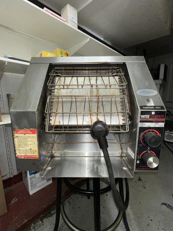 Hatco Toast-Qwik Series Commercial Stainless Steel Electric Powered Countertop Conveyor Toaster! Model: TQ-20BA SN: 4124341341! 208V 1 Phase! On Legs! Toast-Rite TRH-50 120V - Image 2 of 4