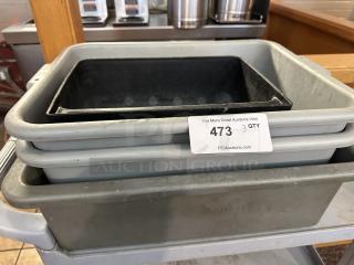20" x 15" x 7" Gray Polypropylene Bus Tub, Bus Box
3xBid
