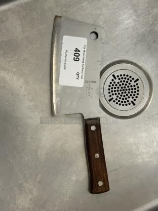 7" Curved Cleaver with Walnut Handle