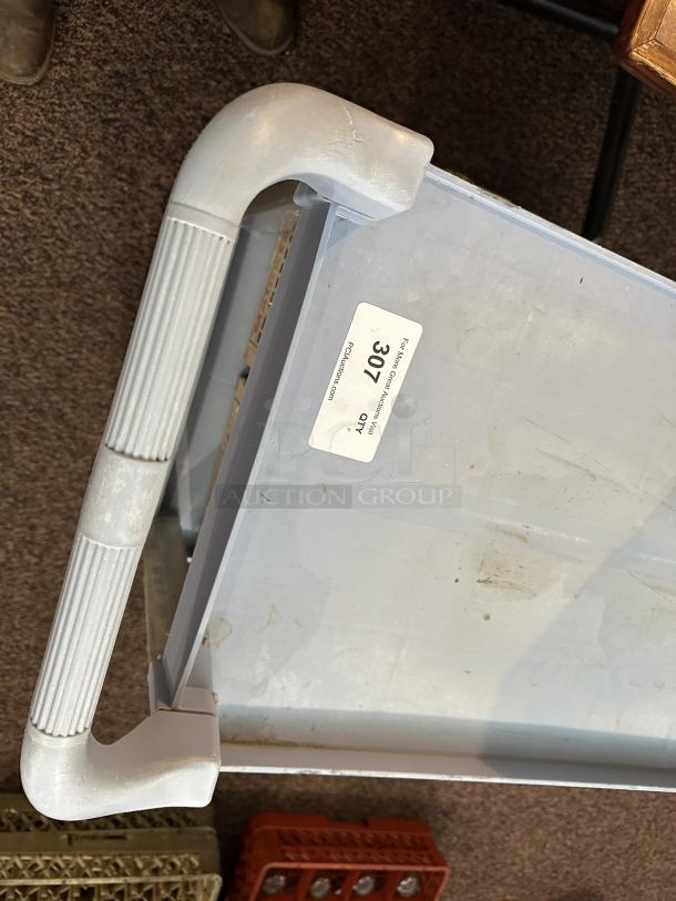Rubbermaid Xtra 300 lb. Three Shelf Utility Cart / Bus Cart 40" x 20" x 37" on Casters - Image 1 of 2