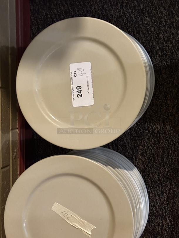 12" Round Bright White Coupe Stoneware Plate 
40xBid - Image 1 of 1