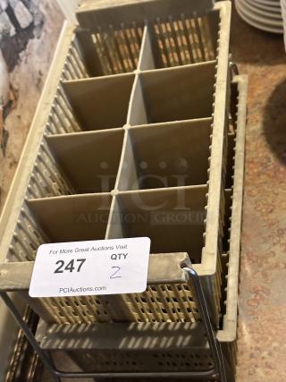 Noble Products 8 Compartment Half Size Brown Flatware Rack with Handles
2xBid